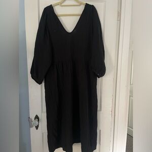 Madewell Lightspun V-neck Midi Dress